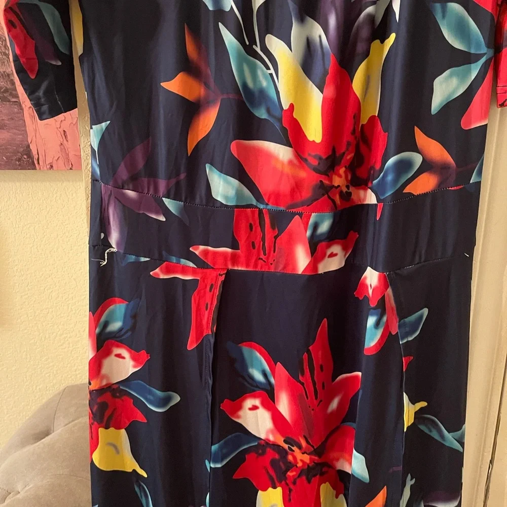 Plus Size Womens Floral Maxi Dress with skort size 2X pre-owned